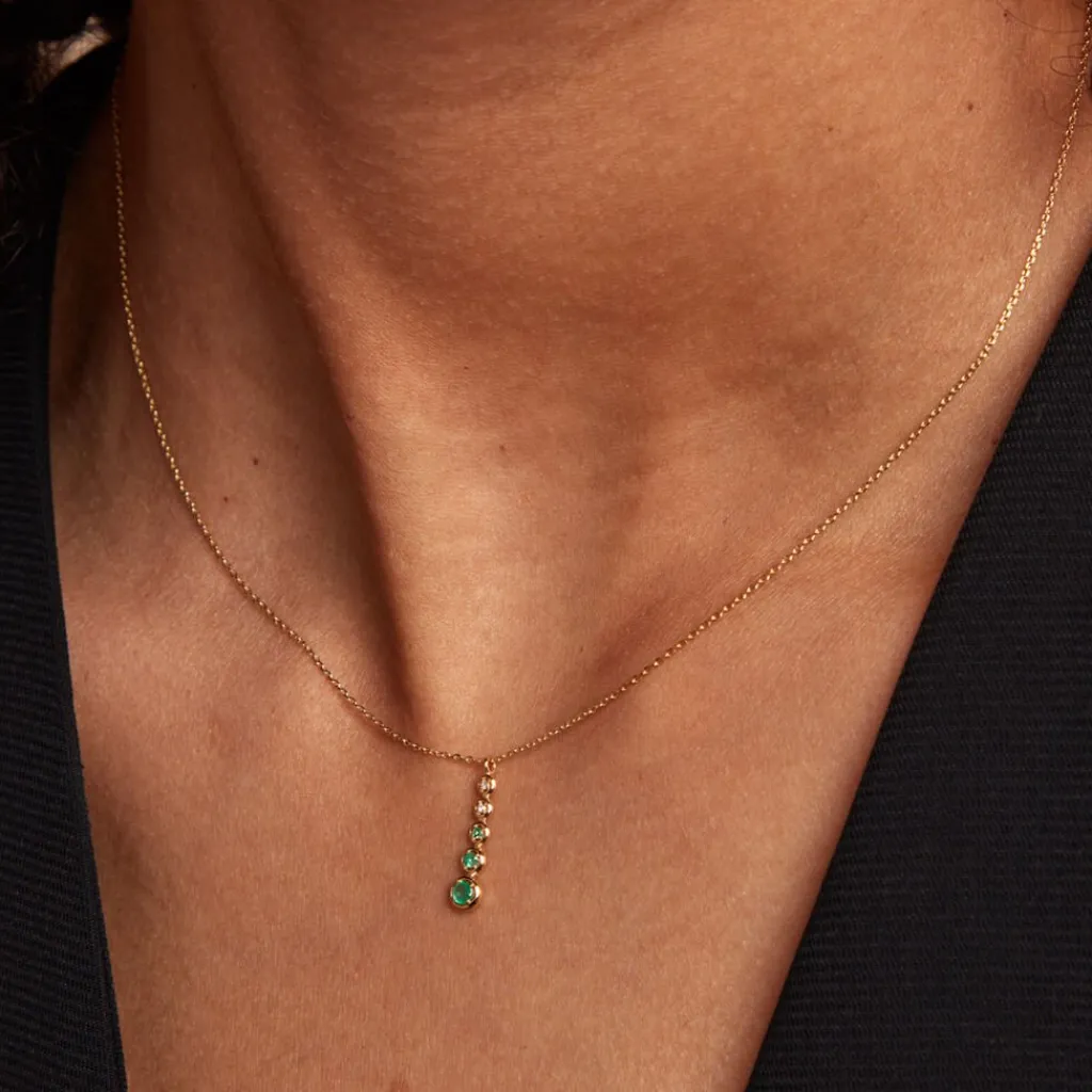 Histoire d'Or Collier Josephine Or Jaune Emeraude or jaune émeraude