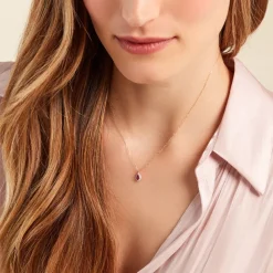 Histoire d'Or Collier Juliettina Diamant or jaune rubis Outlet