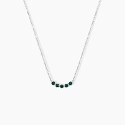 Histoire d'Or Collier Karrie Argent Blanc Oxyde De Zirconium argent blanc oxyde vert Discount