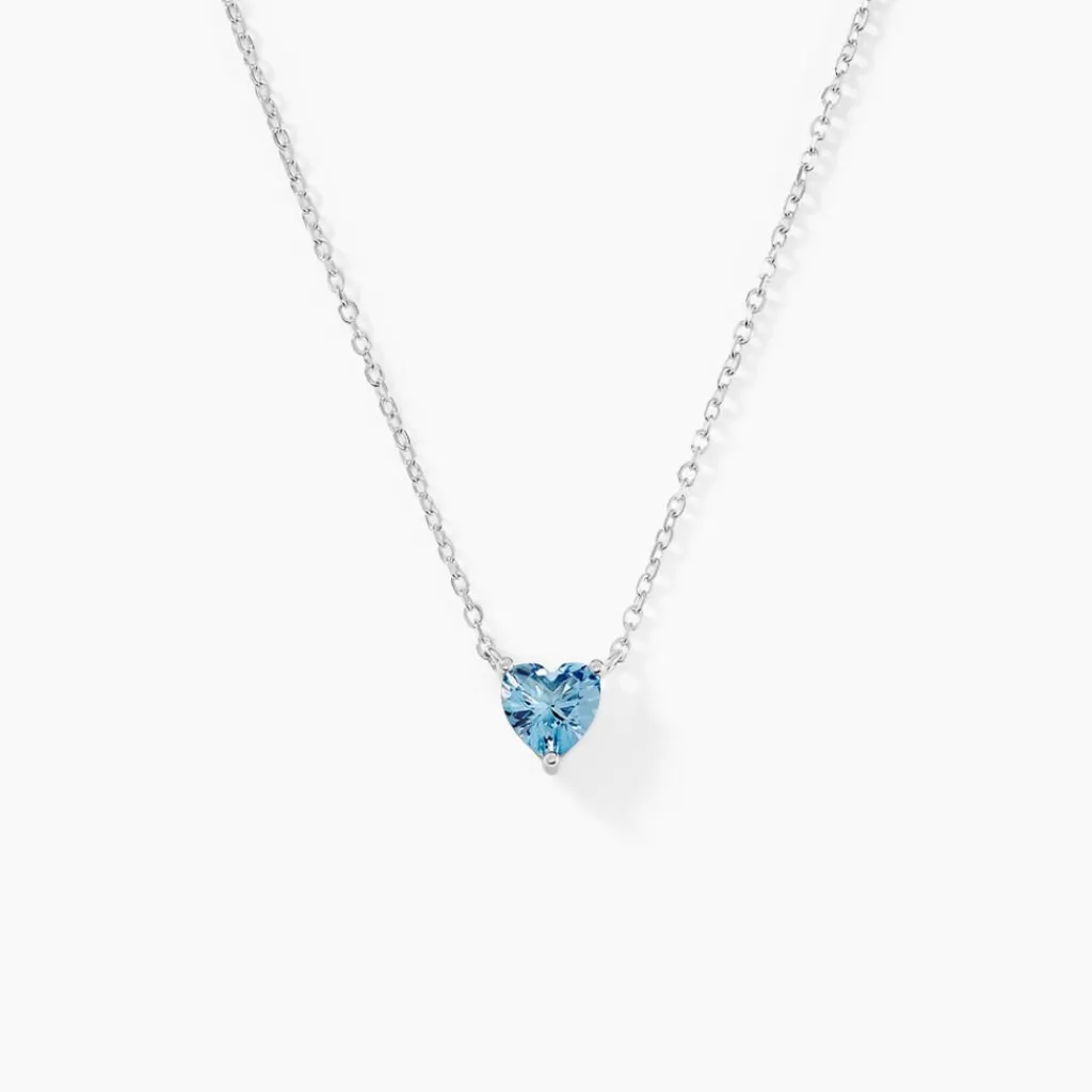 Histoire d'Or Collier Kelvyn Argent Blanc Oxyde De Zirconium argent blanc oxyde bleu sky Discount