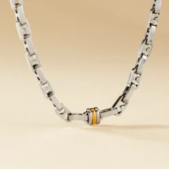 JOURDAN Collier Laura-lyneae Or Acier Bicolore Outlet