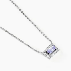 Histoire d'Or Collier Laurine Argent Blanc Oxyde De Zirconium argent blanc oxyde violet Clearance