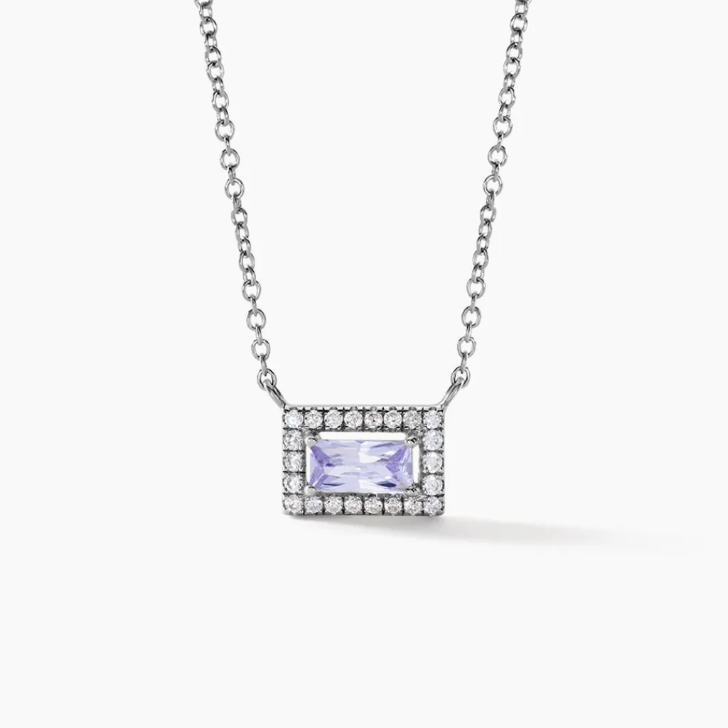 Histoire d'Or Collier Laurine Argent Blanc Oxyde De Zirconium argent blanc oxyde violet Clearance