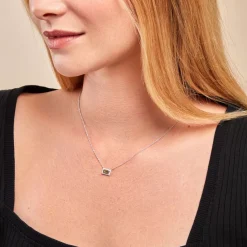 Histoire d'Or Collier Laurine Argent Blanc Oxyde De Zirconium argent blanc oxyde vert Discount