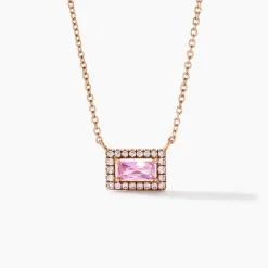 Histoire d'Or Collier Laurine Argent Rose Oxyde De Zirconium argent rose oxyde rose Sale