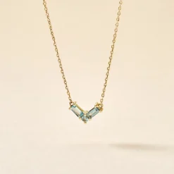 Histoire d'Or Collier Lavender Or Jaune Topaze or jaune topaze bleu sky Hot