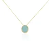 Histoire d'Or Collier Leeve Plaqué Or Jaune Amazonite Outlet