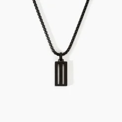 Histoire d'Or Collier Line Acier Noir Online