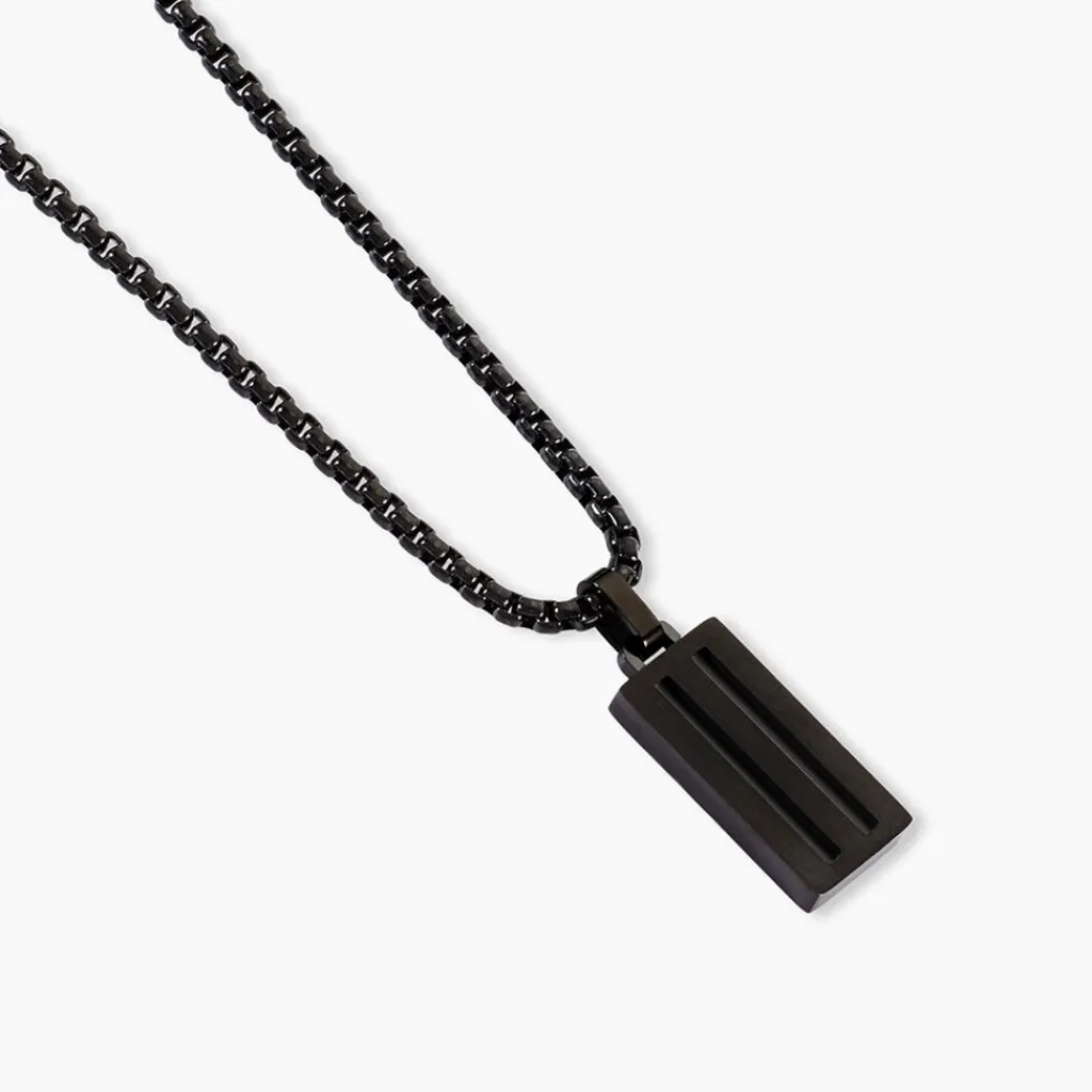 Histoire d'Or Collier Line Acier Noir Online