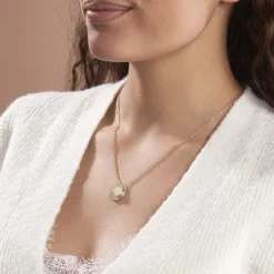 Histoire d'Or Collier Linna Plaqué Or Jaune Pierre De Lune Discount