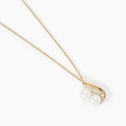 Histoire d'Or Collier Loeva Or Jaune Perle De Culture Et Oxyde De Zirconium