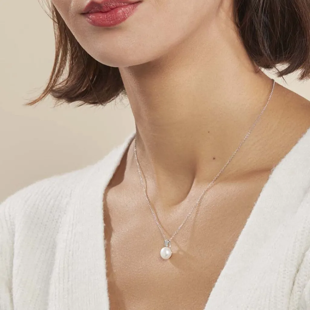 Histoire d'Or Collier Lorella Argent Blanc Perle De Culture Online