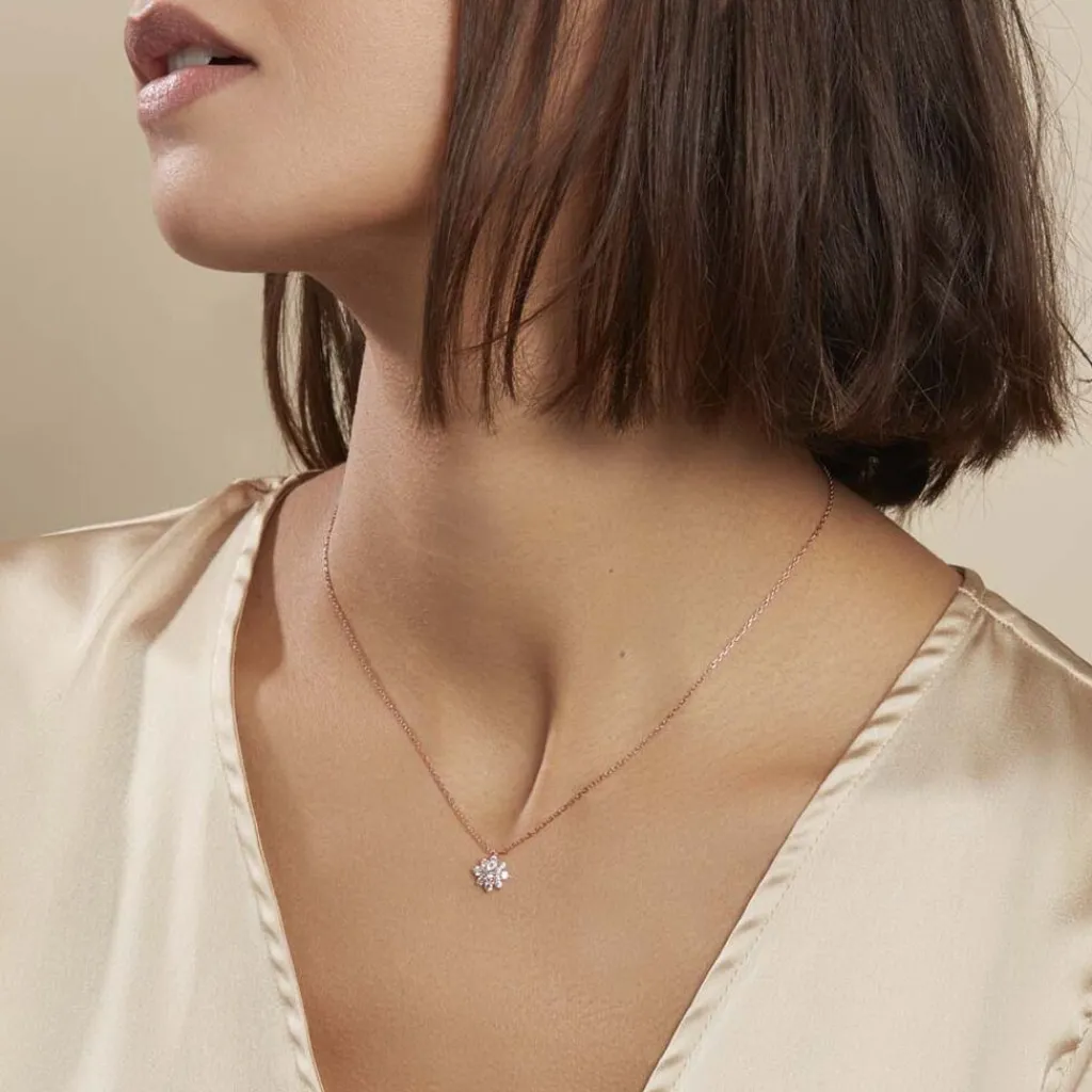 Histoire d'Or Collier Lorraine De Zirconium argent rose oxyde Sale