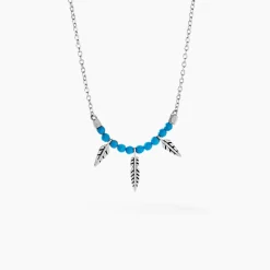 Histoire d'Or Collier Lottie Argent Blanc Turquoise