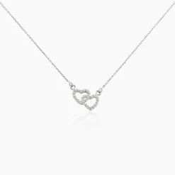 Histoire d'Or Collier Loving Argent Blanc Oxyde De Zirconium New