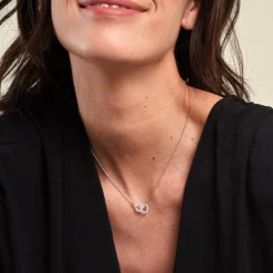 Histoire d'Or Collier Loving Argent Blanc Oxyde De Zirconium New