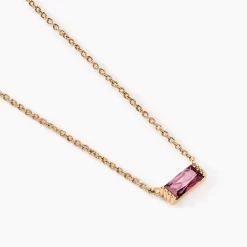 Histoire d'Or Collier Luccia Plaqué Or Doré Pierre D'imitation plaqué or jaune pierre d'imitation violet Sale