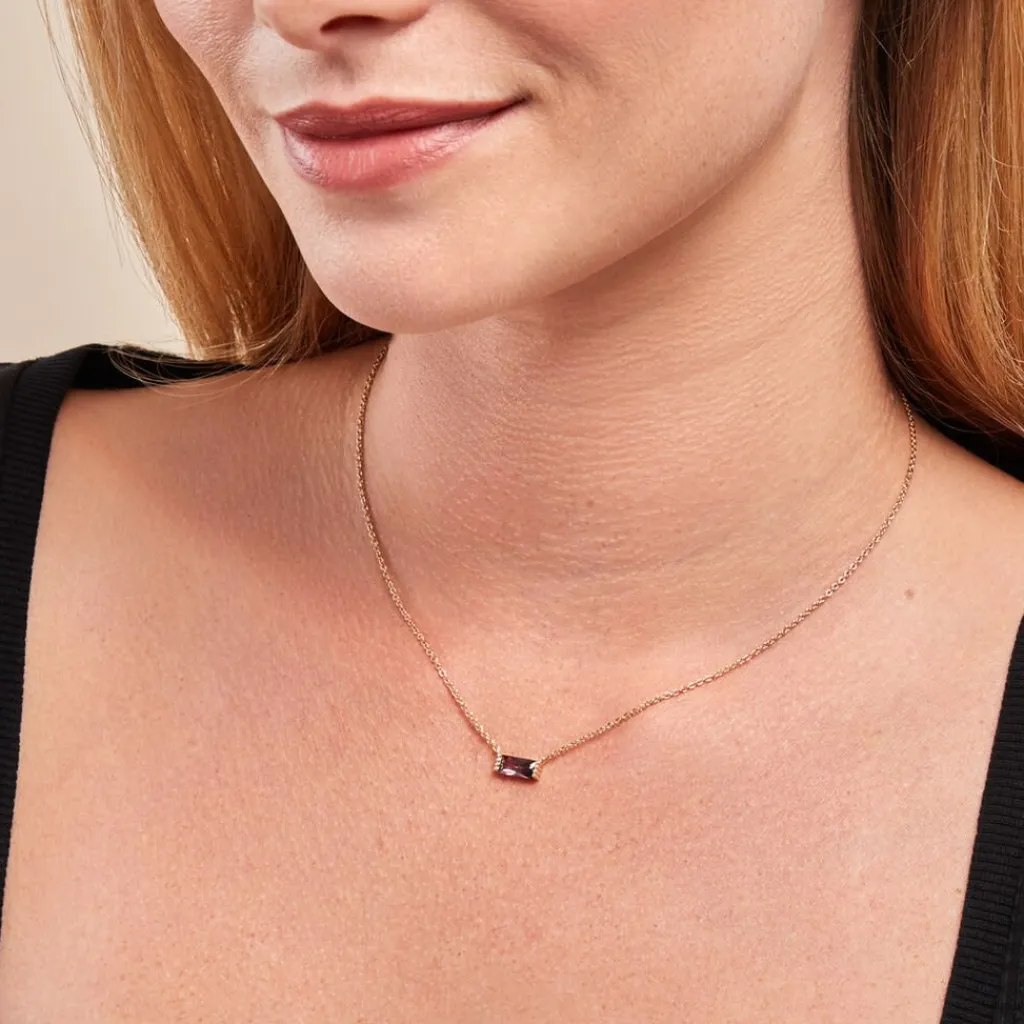 Histoire d'Or Collier Luccia Plaqué Or Doré Pierre D'imitation plaqué or jaune pierre d'imitation violet Sale