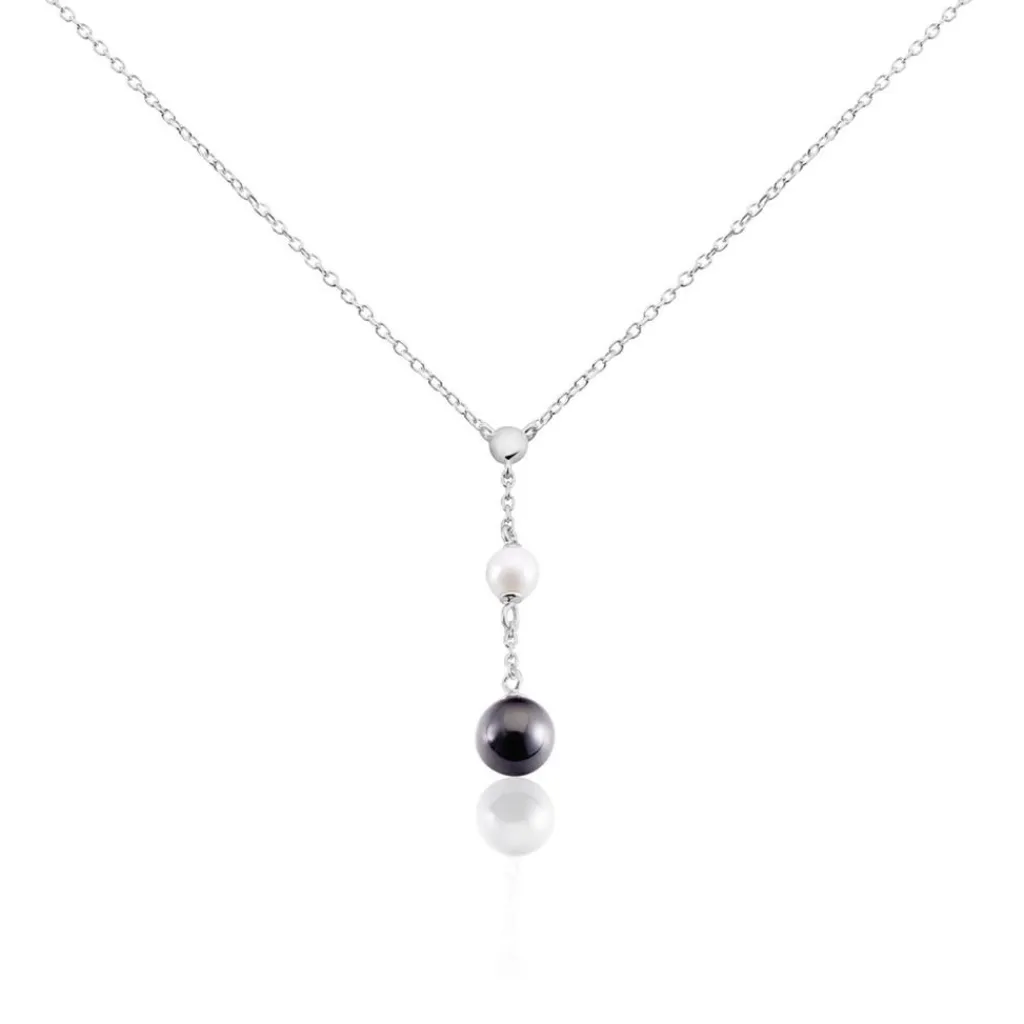 Histoire d'Or Collier Lucia Cera Argent Blanc Perle De Culture Et Céramique Clearance