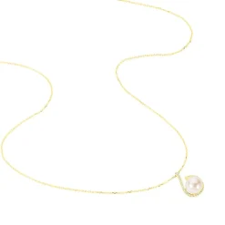 Histoire d'Or Collier Lucinda Or Jaune Perle De Culture Et Oxyde De Zirconium Discount