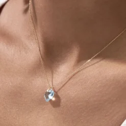 Histoire d'Or Collier Ludmille Or Jaune Topaze or jaune topaze bleue Best