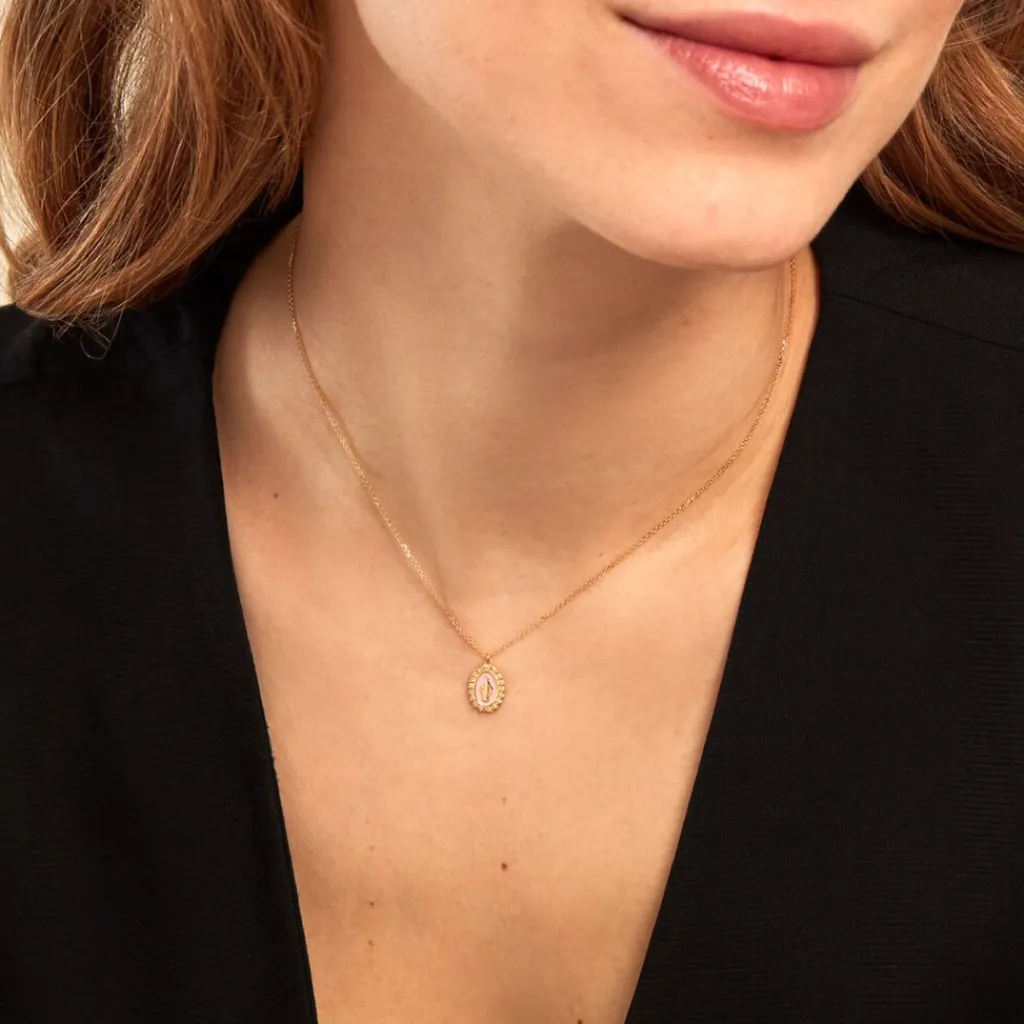 Histoire d'Or Collier Lueur Coloree Or Jaune Hot