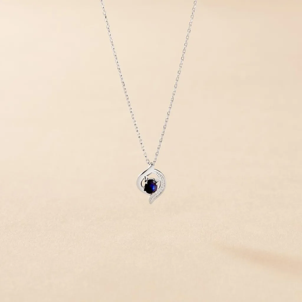 Histoire d'Or Collier Lydia Or Blanc Saphir Discount