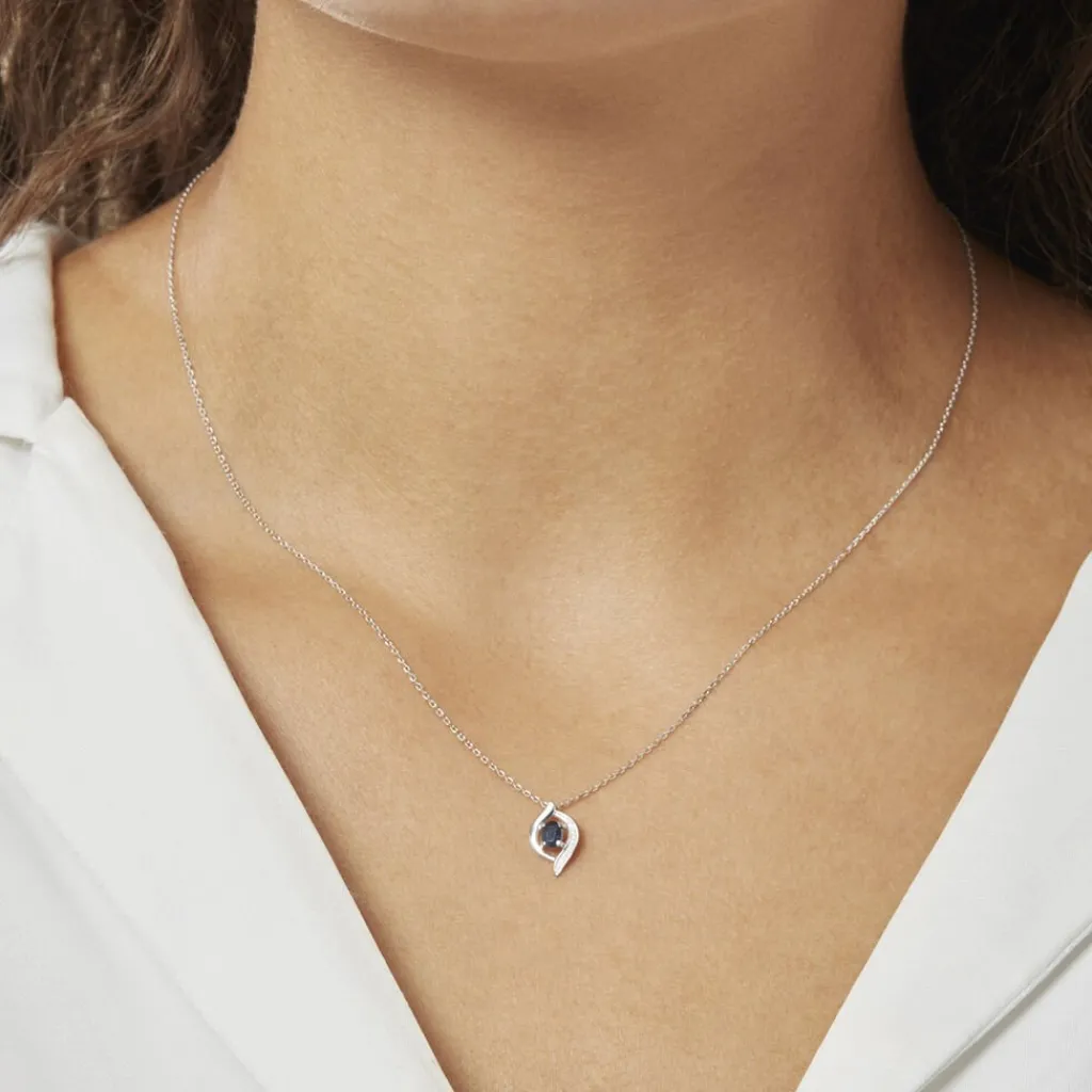 Histoire d'Or Collier Lydia Or Blanc Saphir Discount