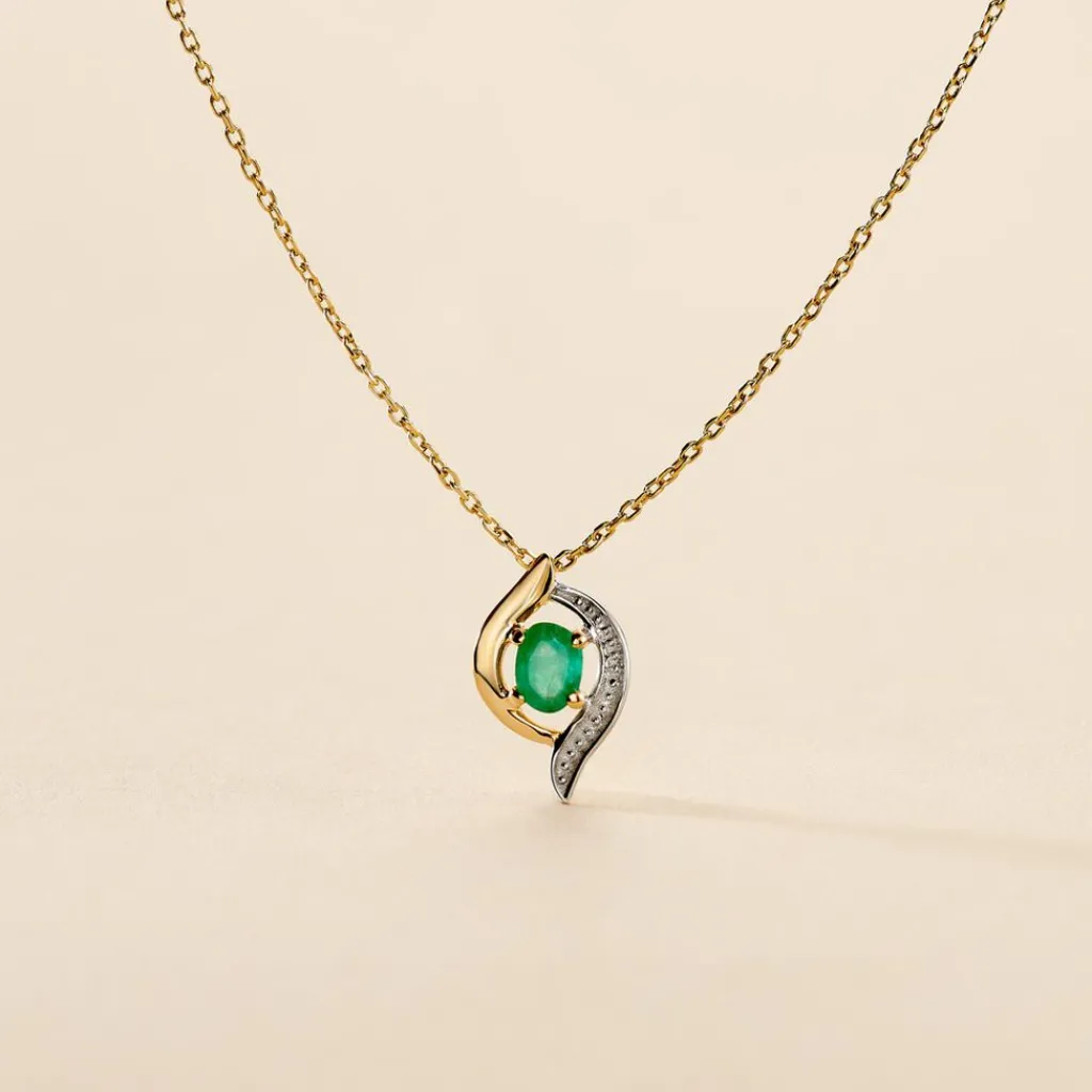 Histoire d'Or Collier Lydia or jaune emeraude Outlet
