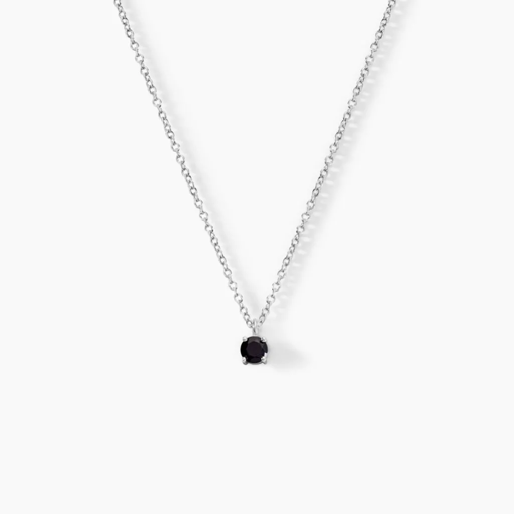 Histoire d'Or Collier Lylwenn argent blanc oxyde de zirconium noir Discount