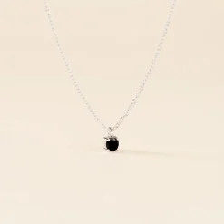 Histoire d'Or Collier Lylwenn argent blanc oxyde de zirconium noir Discount