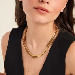 Histoire d'Or Collier Maddalena Acier Jaune Outlet