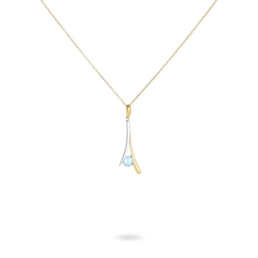 Histoire d'Or Collier Madli Or Bicolore Topaze Hot