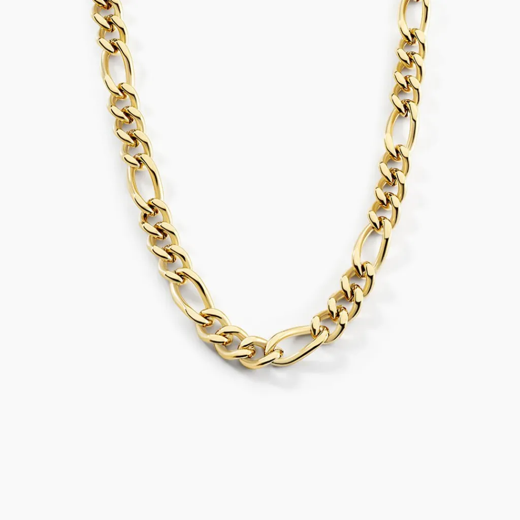 Histoire d'Or Collier Maille Acier Doré Virgil Sale