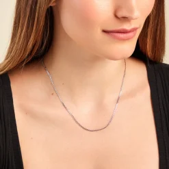 Histoire d'Or Collier Maille Piato Argent Blanc Outlet