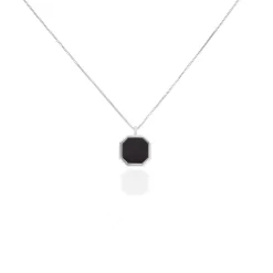 Histoire d'Or Collier Mani Argent Blanc Agate argent blanc agate noir Sale