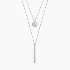 Histoire d'Or Collier Manna Argent Blanc Oxyde De Zirconium Best