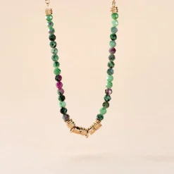 Histoire d'Or Collier Manua Plaqué Or Jaune Pierre D'imitation Sale