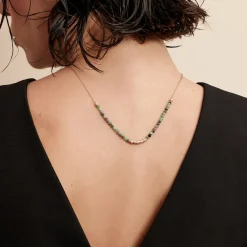 Histoire d'Or Collier Manua Plaqué Or Jaune Pierre D'imitation Sale