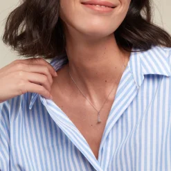 Histoire d'Or Collier Marceau Argent Blanc Outlet