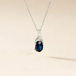 Histoire d'Or Collier Marie Or Blanc Saphir Diamant New