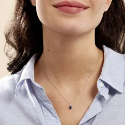 Histoire d'Or Collier Marie Or Blanc Saphir Diamant New