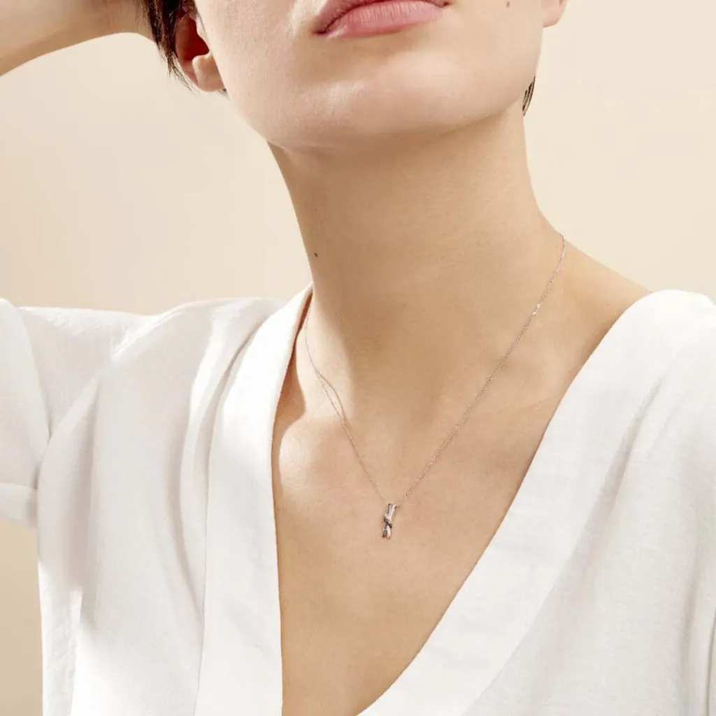 Histoire d'Or Collier Marina Or Blanc Diamant Clearance