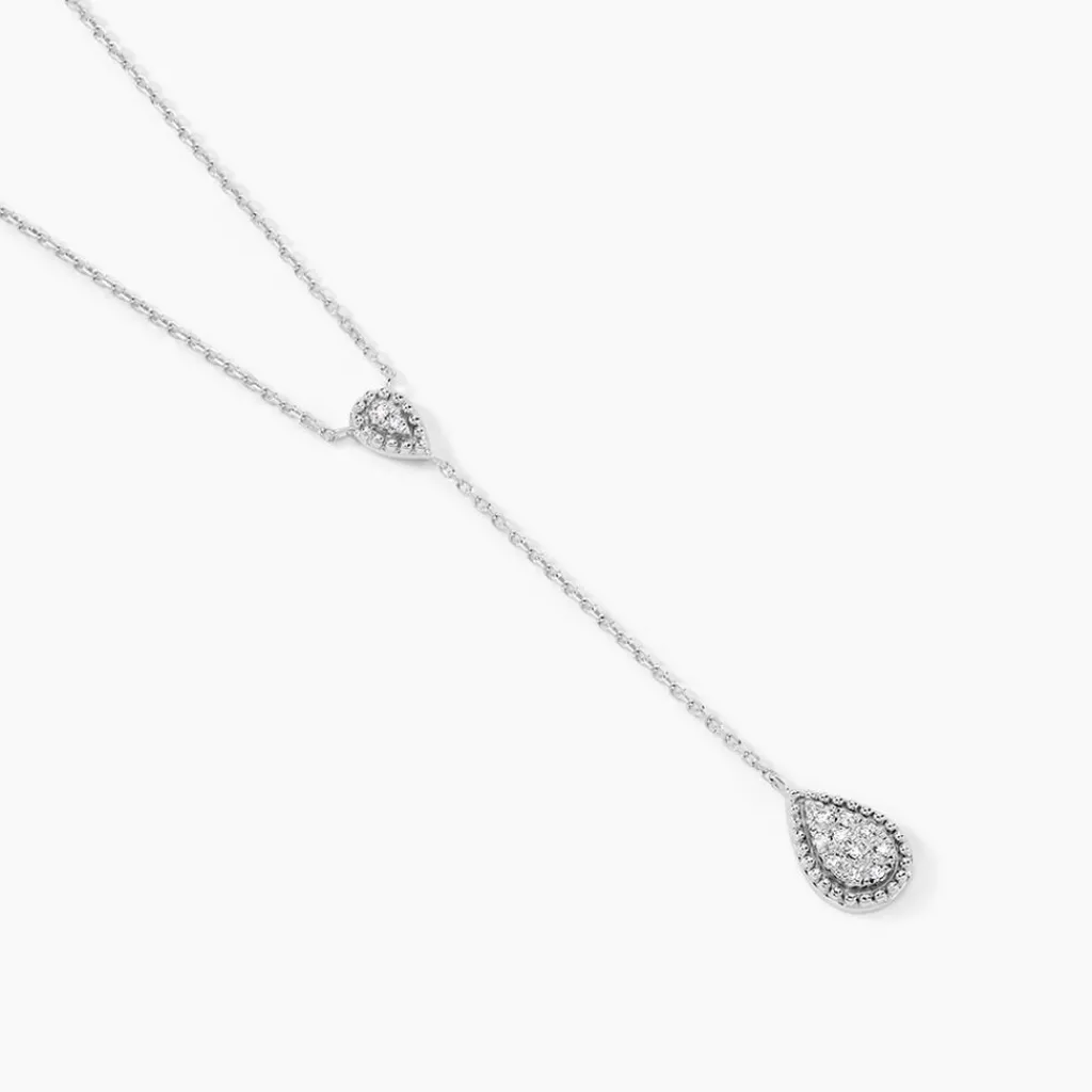 Histoire d'Or Collier Mariona Or Blanc Diamant Best