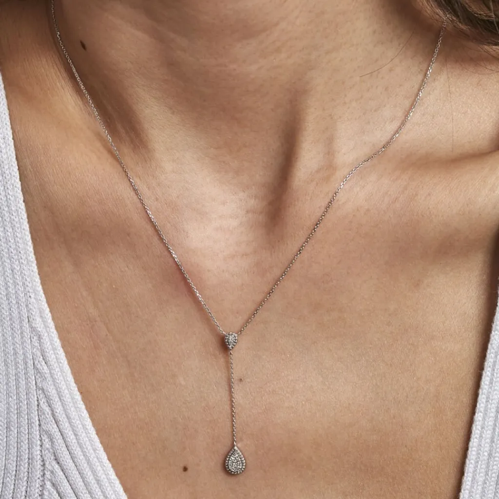 Histoire d'Or Collier Mariona Or Blanc Diamant Best