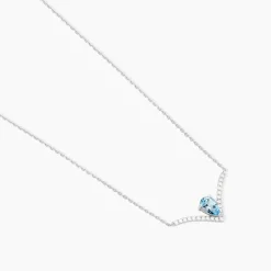 Histoire d'Or Collier Marlene Or Blanc Topaze Et Oxyde De Zirconium Clearance