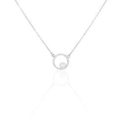 Histoire d'Or Collier Marthe Argent Blanc Perle De Culture Et Oxyde De Zirconium Sale