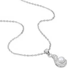Histoire d'Or Collier Mellie Argent Blanc Perle De Culture Et Oxyde De Zirconium Sale