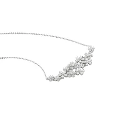 Histoire d'Or Collier Midnight Flower Argent Blanc Oxyde De Zirconium Sale