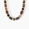 Histoire d'Or Collier Miky Acier Jaune Pierre De Synthese Agate Sale
